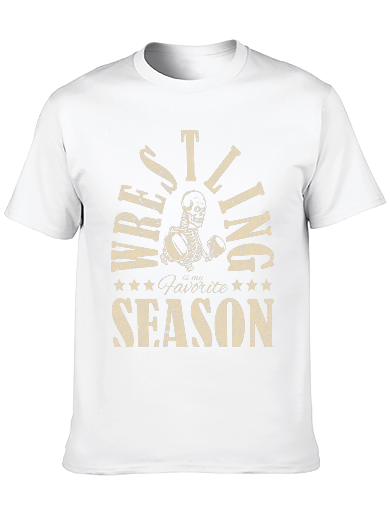 Wrestling is My Favorite Season Skeleton T-Shirt
