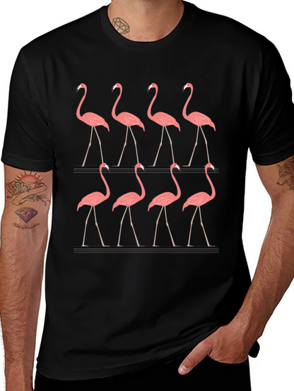 Flamingo Graphic Tee - Mens Black T-Shirt