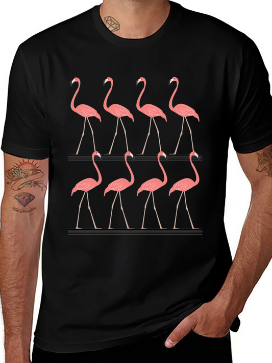 Flamingo Graphic Tee - Mens Black T-Shirt