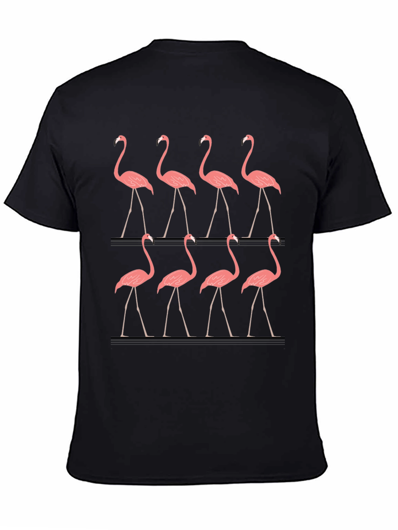 Flamingo Graphic Tee - Mens Black T-Shirt