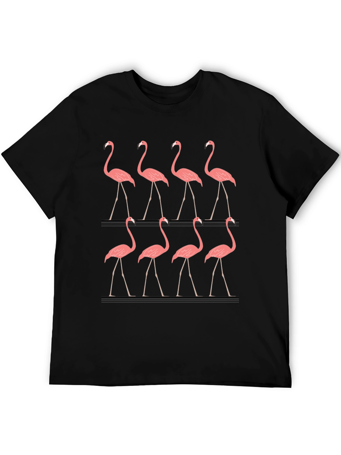 Flamingo Graphic Tee - Mens Black T-Shirt