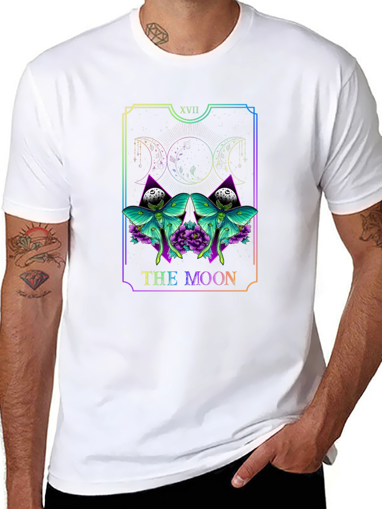 The Moon Tarot Card T-Shirt - Gothic Witchy Tee