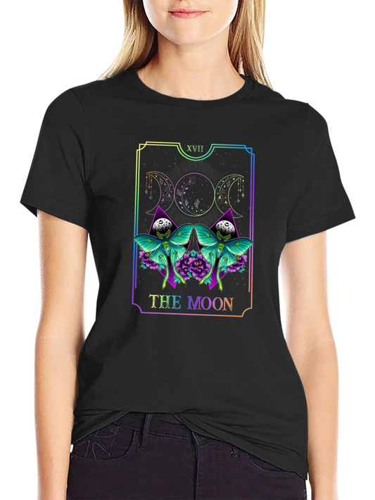 The Moon Tarot Card T-Shirt - Gothic Witchy Tee