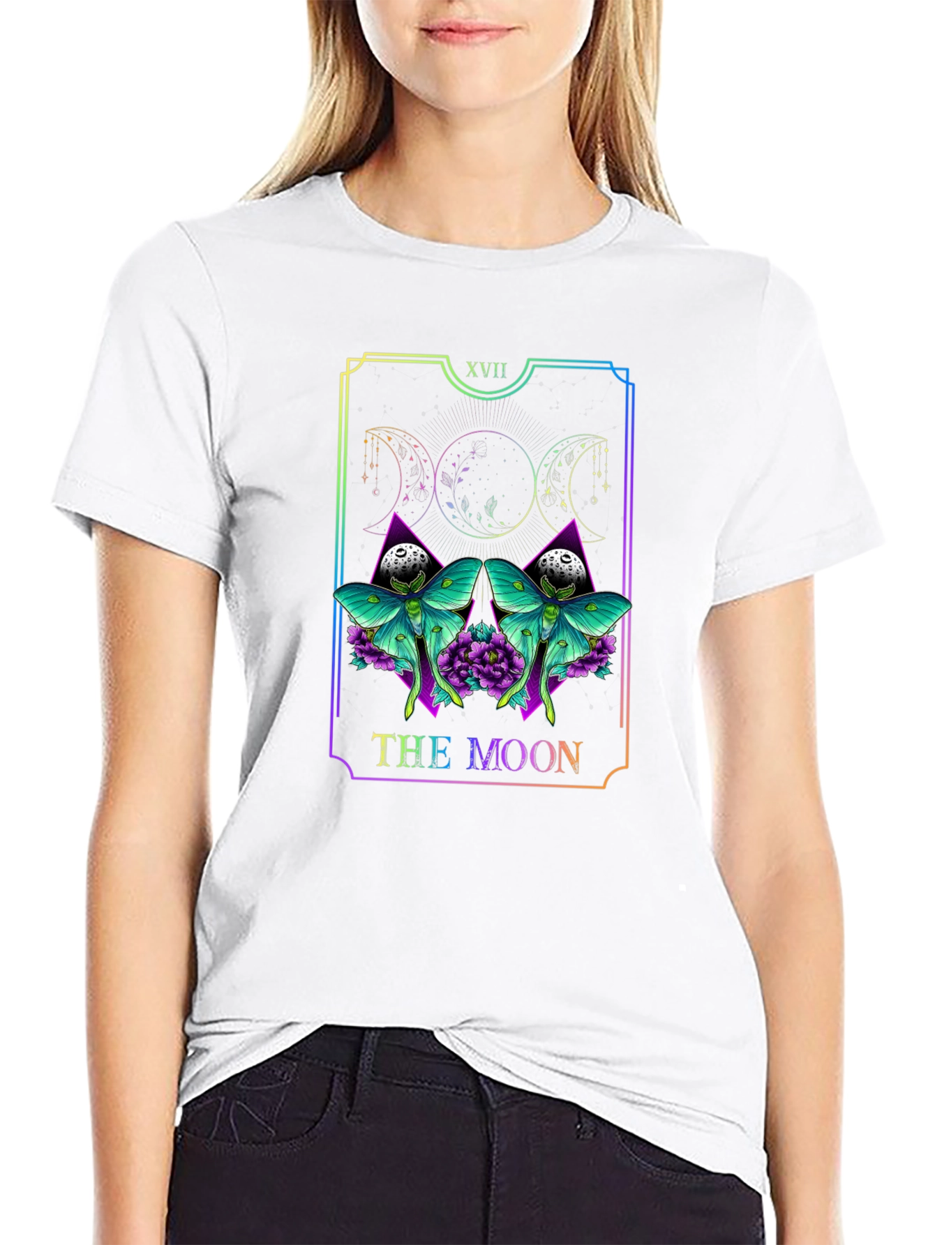 The Moon Tarot Card T-Shirt - Gothic Witchy Tee