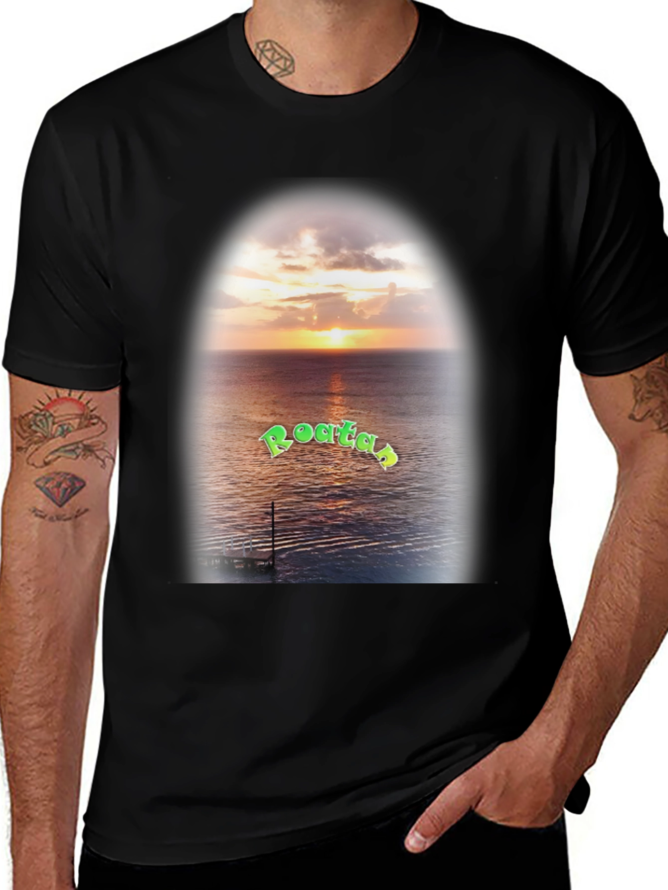 Roatan Sunset T-Shirt - Island Vibes