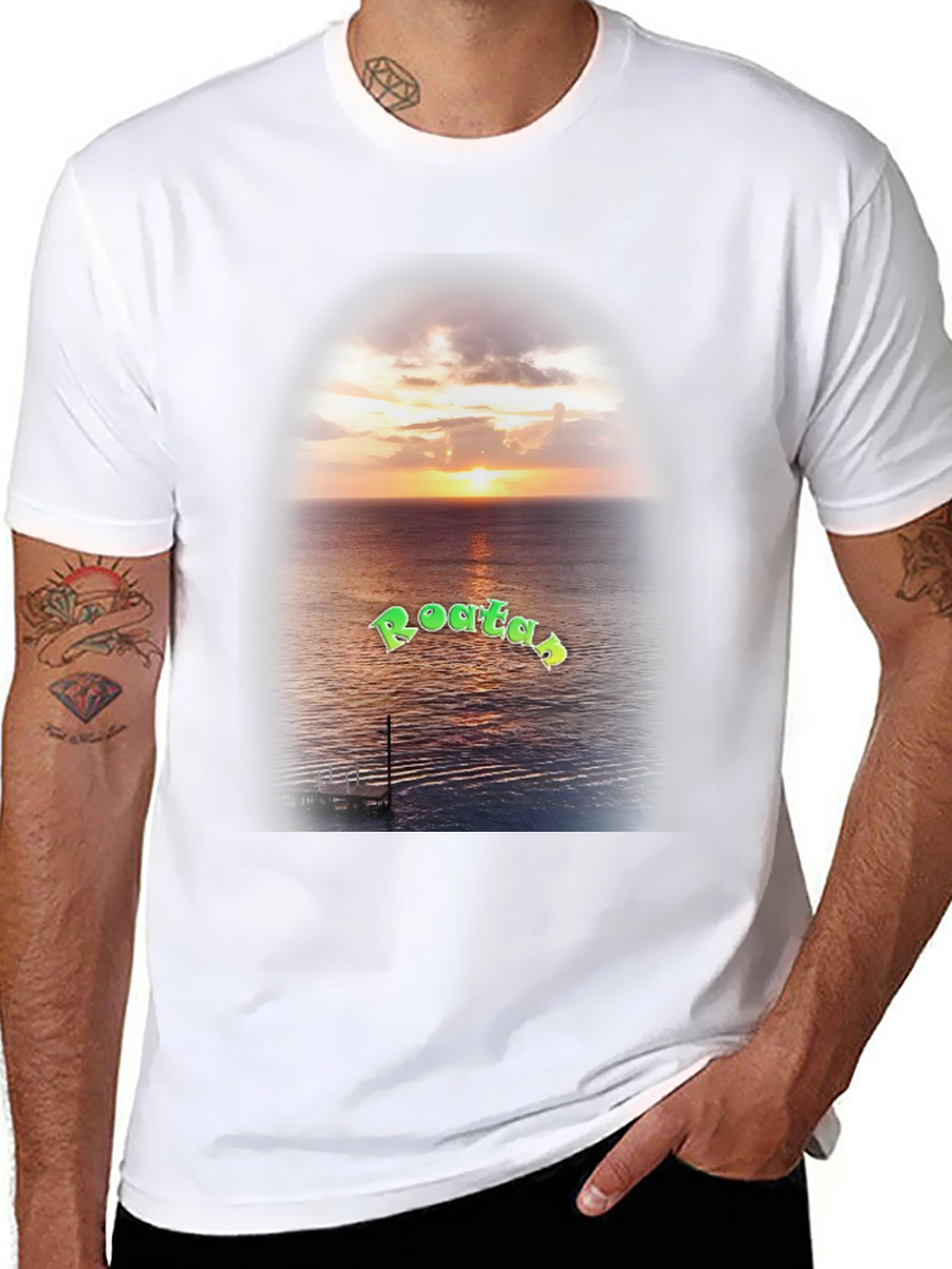 Roatan Sunset T-Shirt - Island Vibes