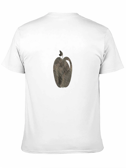 Apple Graphic Print Black T-Shirt
