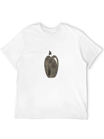 Apple Graphic Print Black T-Shirt
