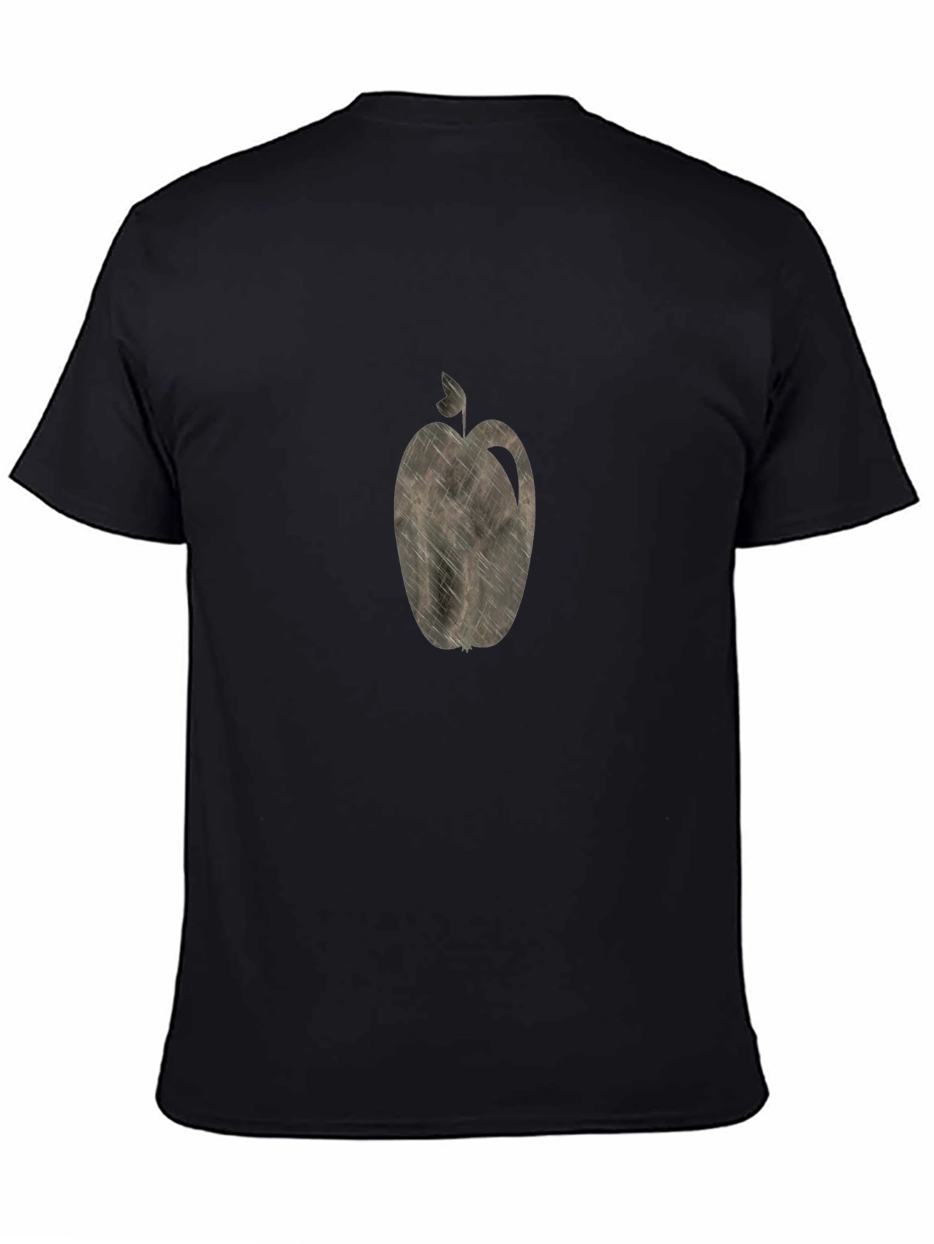 Apple Graphic Print Black T-Shirt