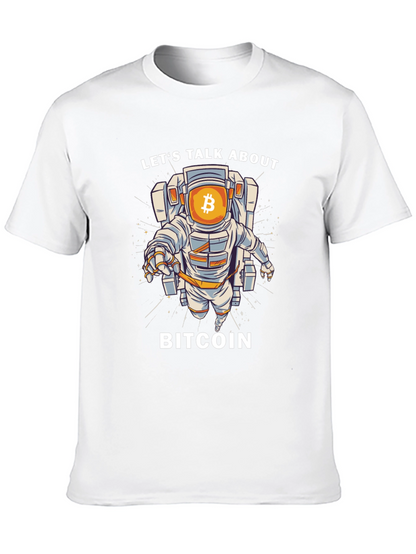 Bitcoin Astronaut Graphic T-Shirt - Crypto Space Tee