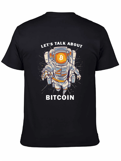 Bitcoin Astronaut Graphic T-Shirt - Crypto Space Tee