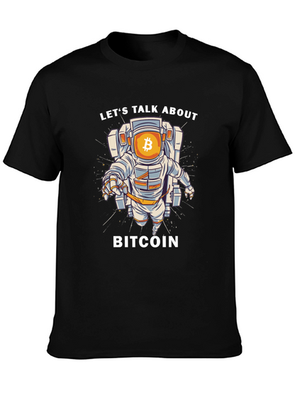 Bitcoin Astronaut Graphic T-Shirt - Crypto Space Tee