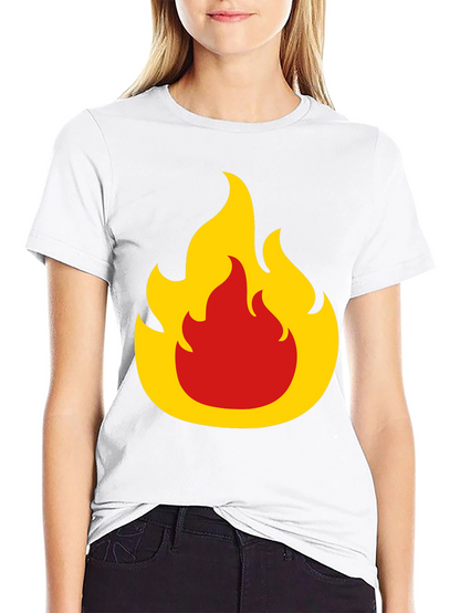 Flame Graphic Tee - Bold Black T-Shirt