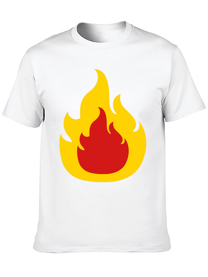 Flame Graphic Tee - Bold Black T-Shirt