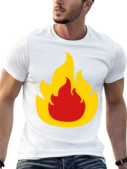 Flame Graphic Tee - Bold Black T-Shirt