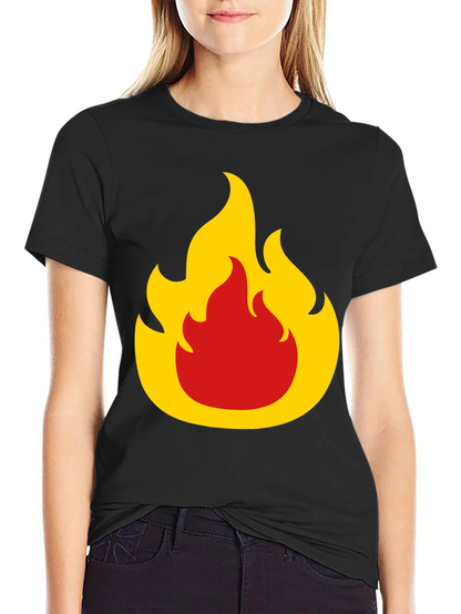 Flame Graphic Tee - Bold Black T-Shirt