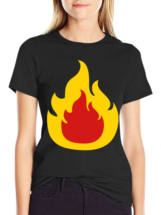 Flame Graphic Tee - Bold Black T-Shirt