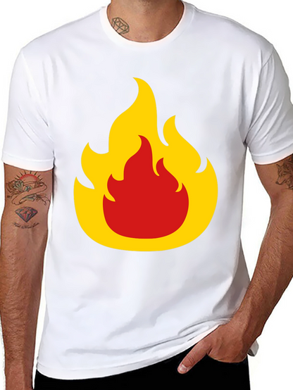 Flame Graphic Tee - Bold Black T-Shirt