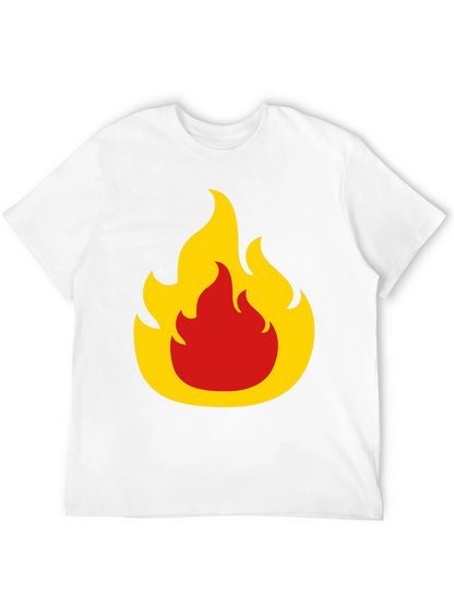 Flame Graphic Tee - Bold Black T-Shirt