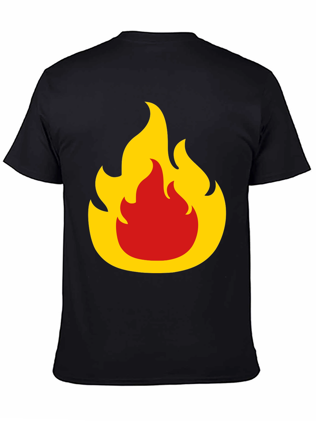 Flame Graphic Tee - Bold Black T-Shirt
