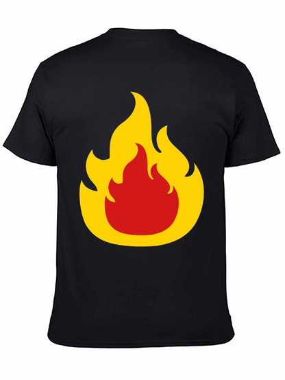 Flame Graphic Tee - Bold Black T-Shirt