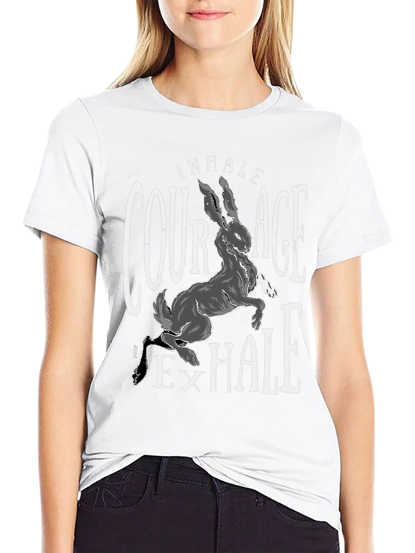 Courage Hare T-Shirt - Inhale Exhale