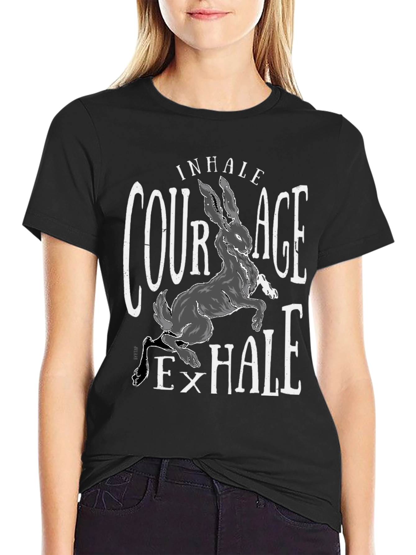 Courage Hare T-Shirt - Inhale Exhale