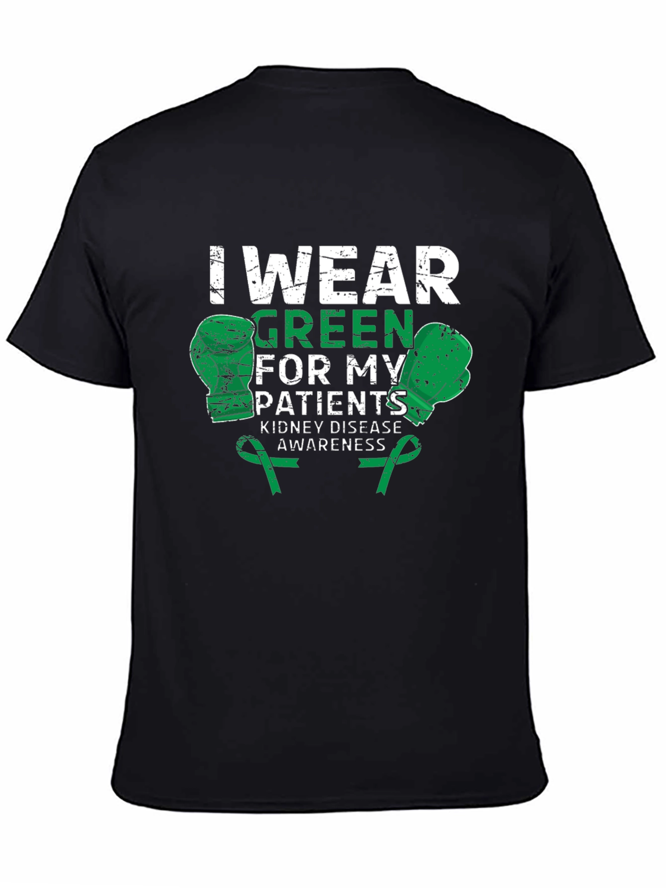 Kidney Disease Awareness Green Boxing Gloves T-Shirt
