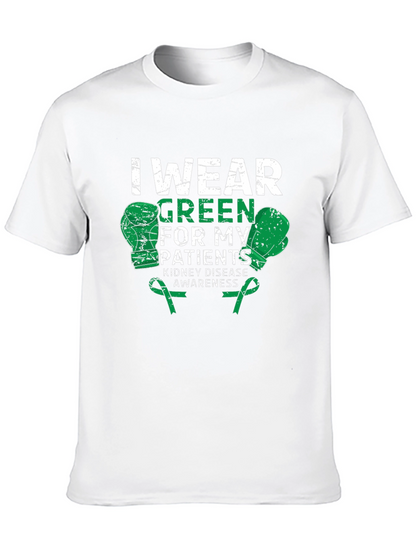 Kidney Disease Awareness Green Boxing Gloves T-Shirt
