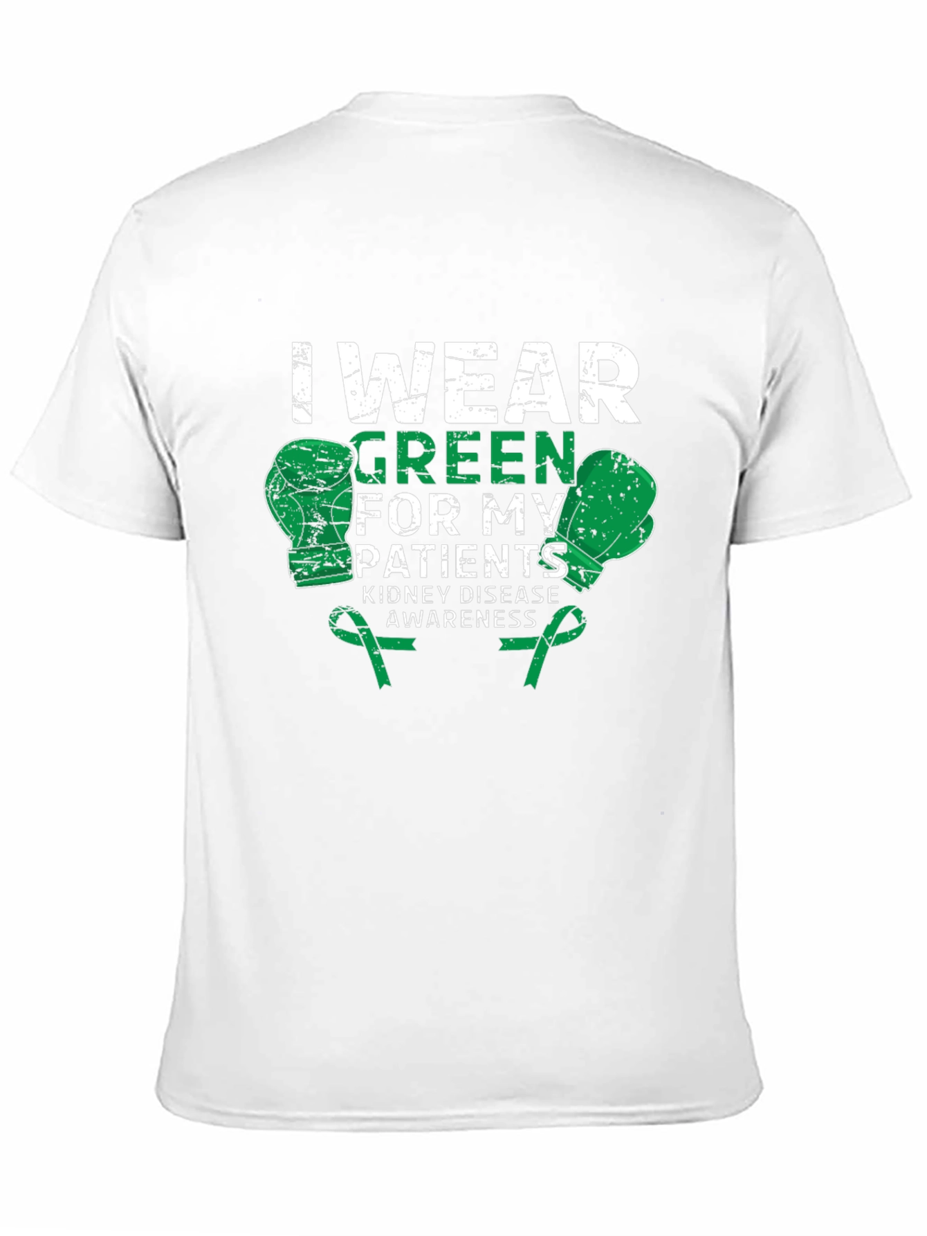 Kidney Disease Awareness Green Boxing Gloves T-Shirt