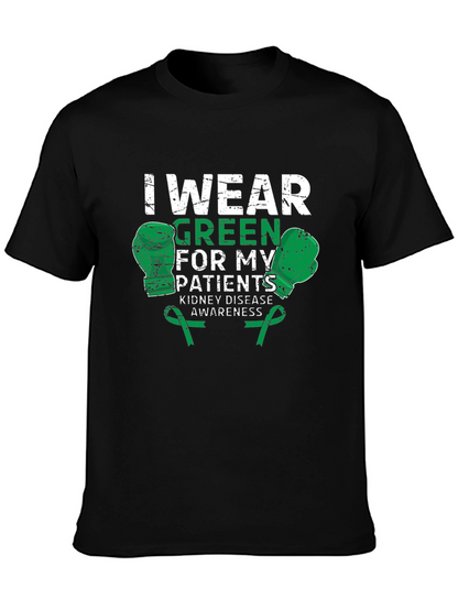 Kidney Disease Awareness Green Boxing Gloves T-Shirt
