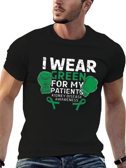Kidney Disease Awareness Green Boxing Gloves T-Shirt