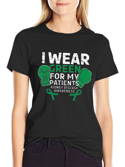 Kidney Disease Awareness Green Boxing Gloves T-Shirt