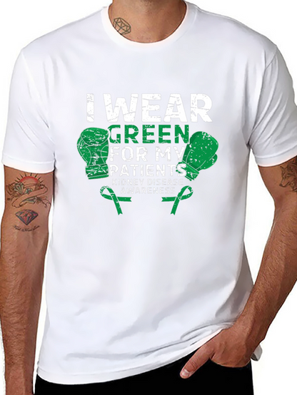 Kidney Disease Awareness Green Boxing Gloves T-Shirt
