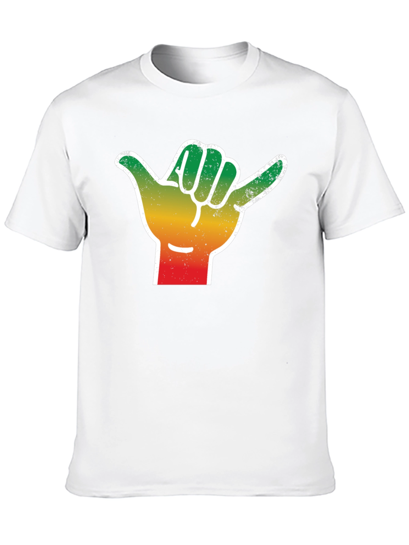 Rasta Shaka Hand Sign T-Shirt - Black