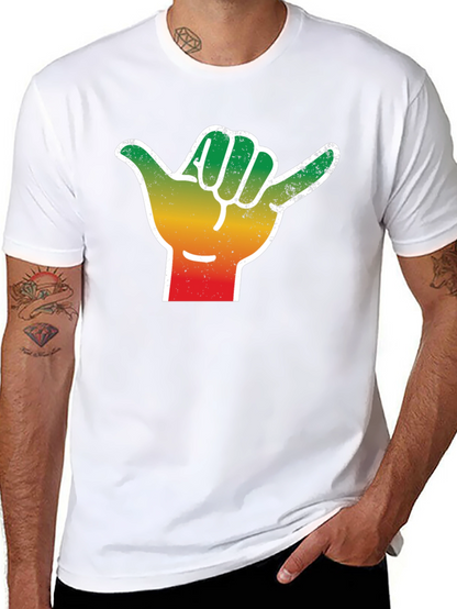 Rasta Shaka Hand Sign T-Shirt - Black