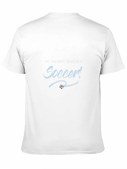 Soccer Season T-Shirt Black Cotton Tee