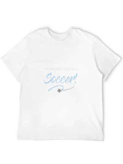 Soccer Season T-Shirt Black Cotton Tee