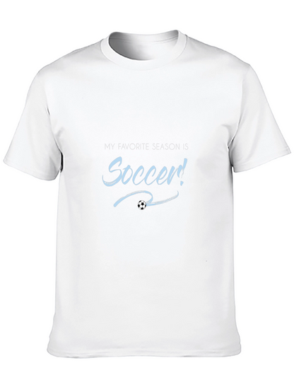 Soccer Season T-Shirt Black Cotton Tee