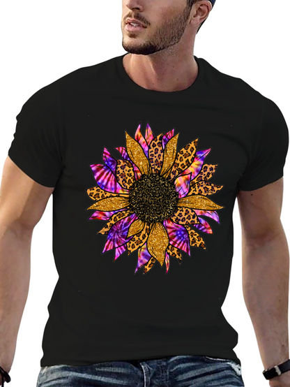 Sunflower Leopard Tie Dye Graphic Tee