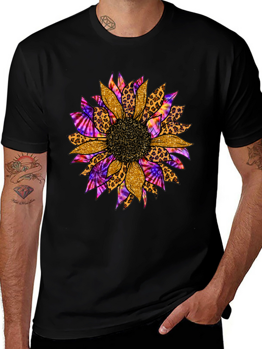 Sunflower Leopard Tie Dye Graphic Tee