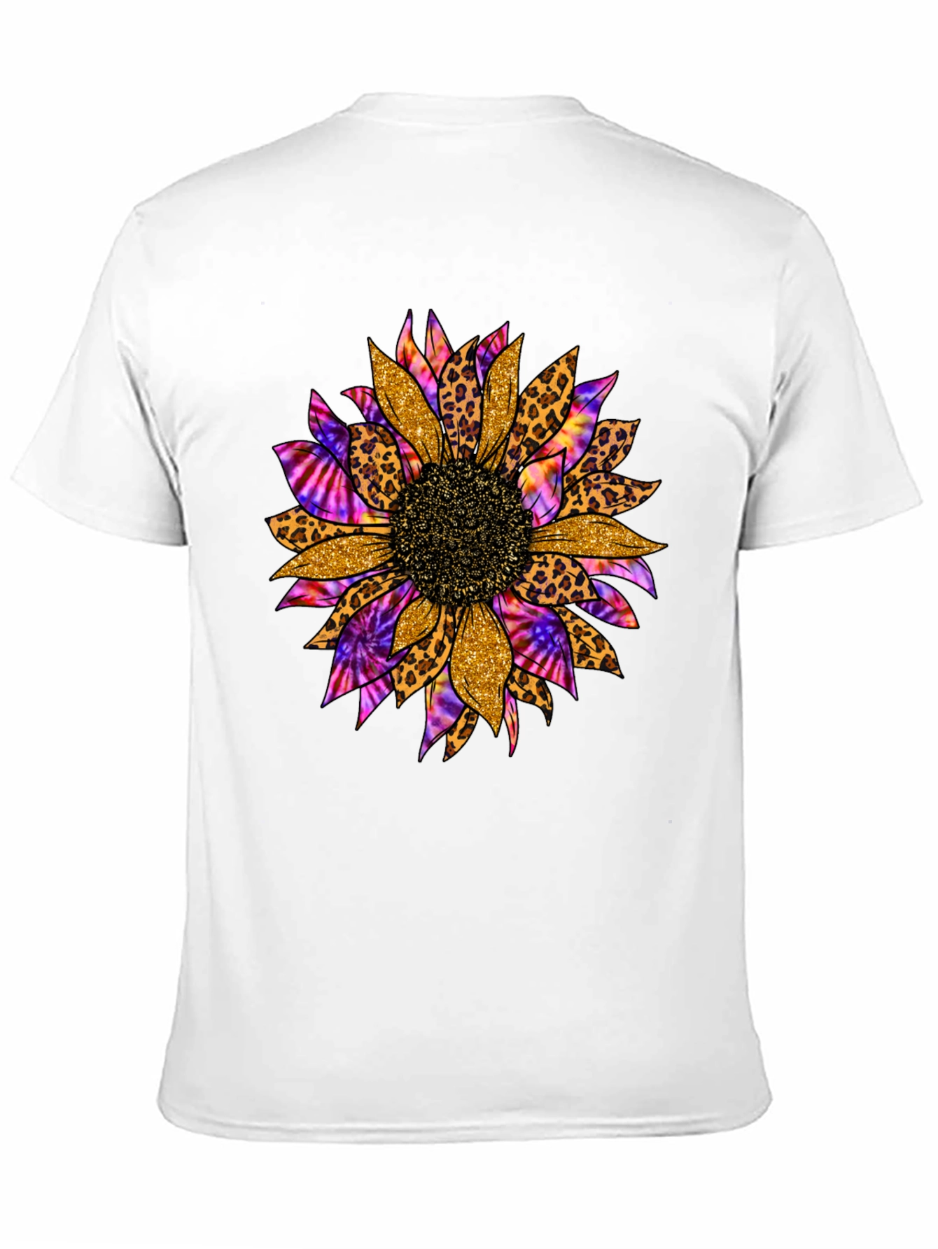 Sunflower Leopard Tie Dye Graphic Tee