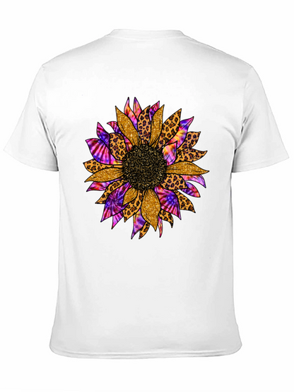 Sunflower Leopard Tie Dye Graphic Tee