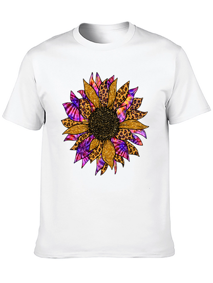 Sunflower Leopard Tie Dye Graphic Tee