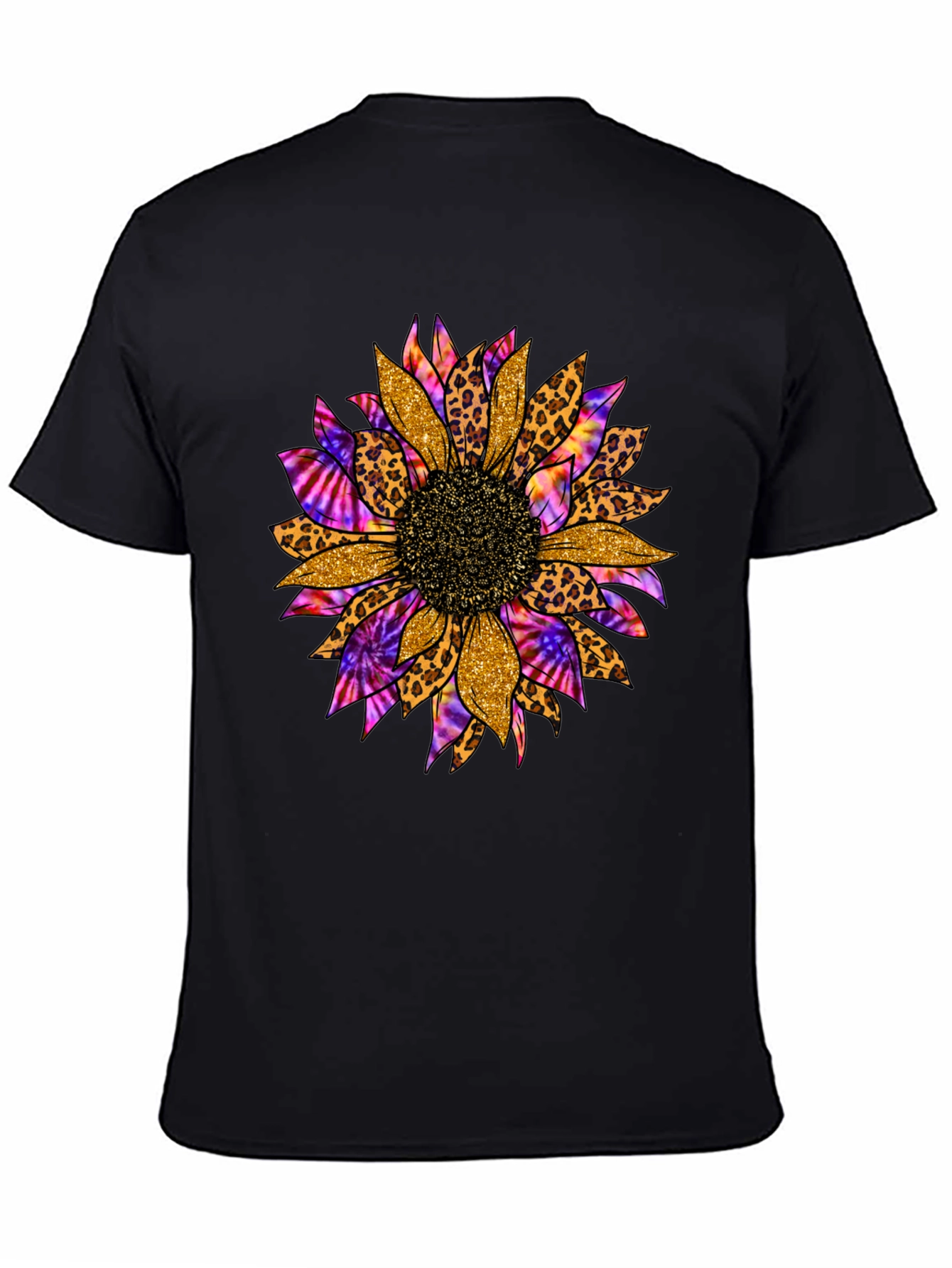Sunflower Leopard Tie Dye Graphic Tee