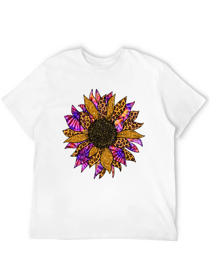 Sunflower Leopard Tie Dye Graphic Tee