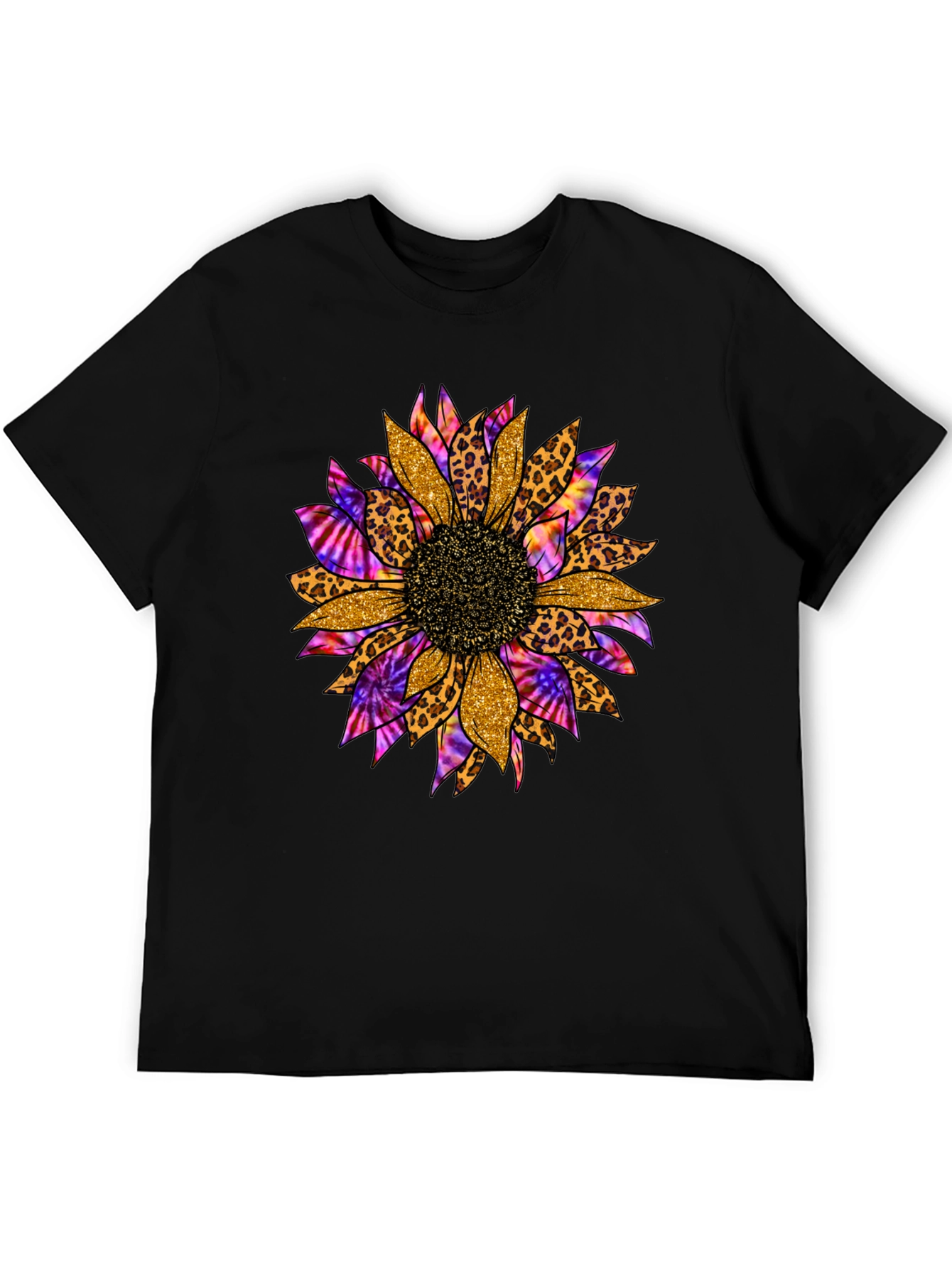 Sunflower Leopard Tie Dye Graphic Tee