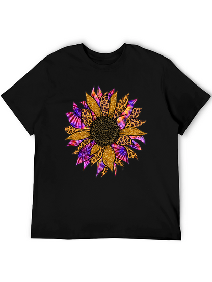 Sunflower Leopard Tie Dye Graphic Tee