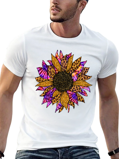 Sunflower Leopard Tie Dye Graphic Tee