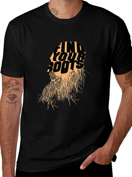 Find Your Roots Graphic Black T-Shirt